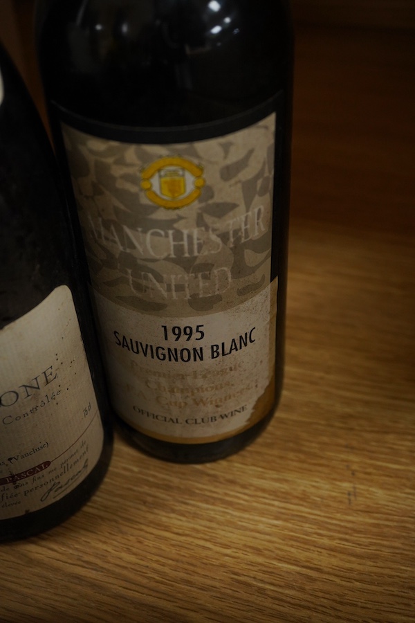 Nine bottles of wine; three Chateau Lavergne Bordeaux Superieur 1979, Beaune 1974, Côtes du Rhône 1978, Beaujolais 1979, etc.